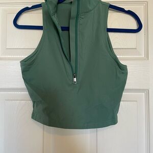 Balance Athletica Vitality Aqua Sleeveless Zip-Up Tank